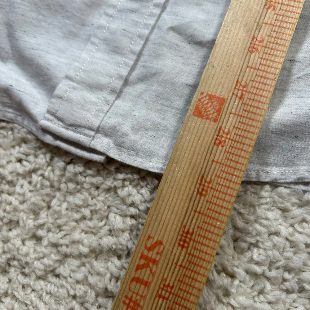 Banana Republic Shirt Medium Light Grey Slim Fit Short Sleeve Button Down New